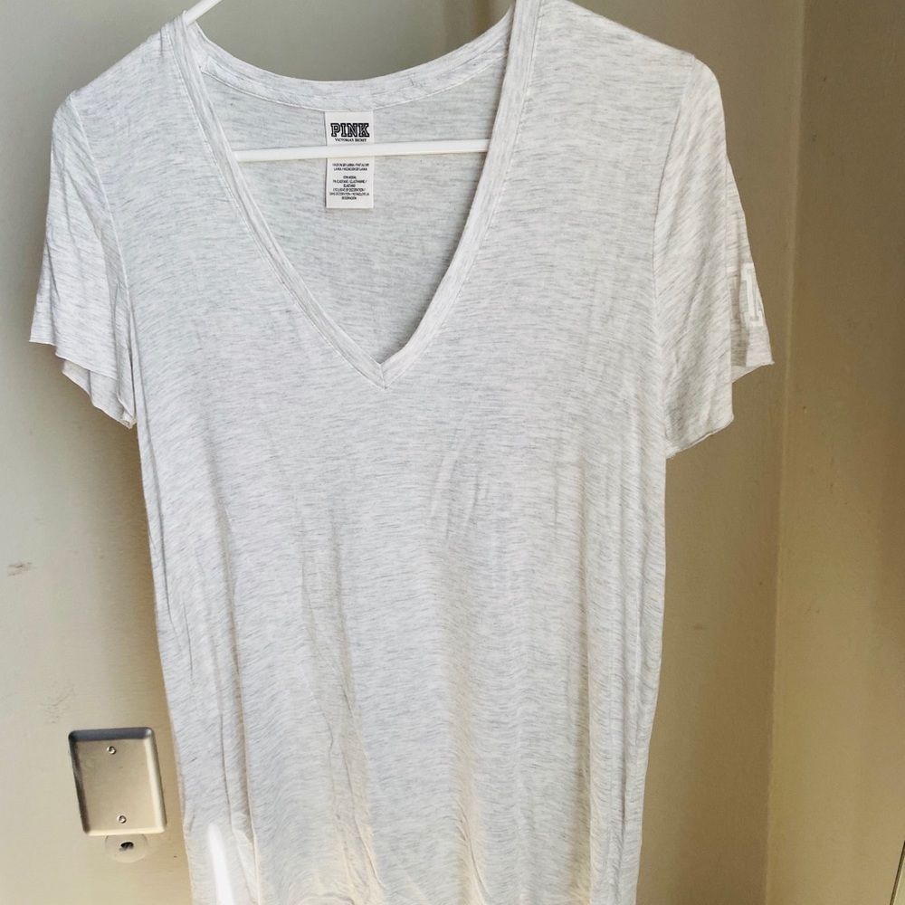 Light Gray V-Neck Tee